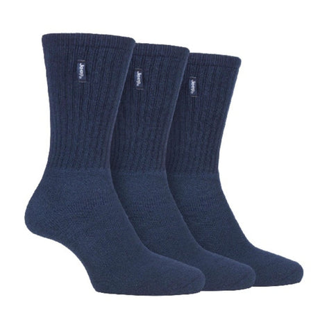 3 Pack Men's Vintage Cotton Cushioned Socks for Hiking Boots