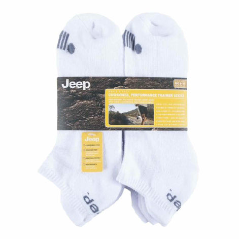 6 Pack Men's Cotton Cushioned Sport Ankle Trainer Socks for Running