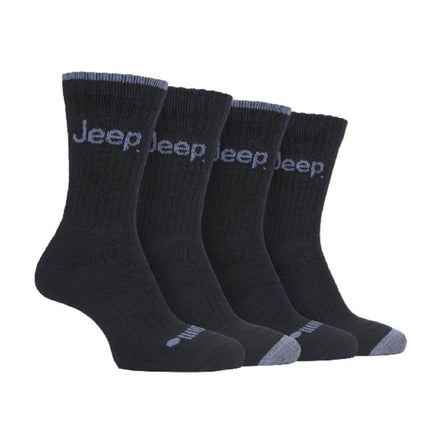 4 Pack Men's Anti Blister Cushioned Performance Boot Socks