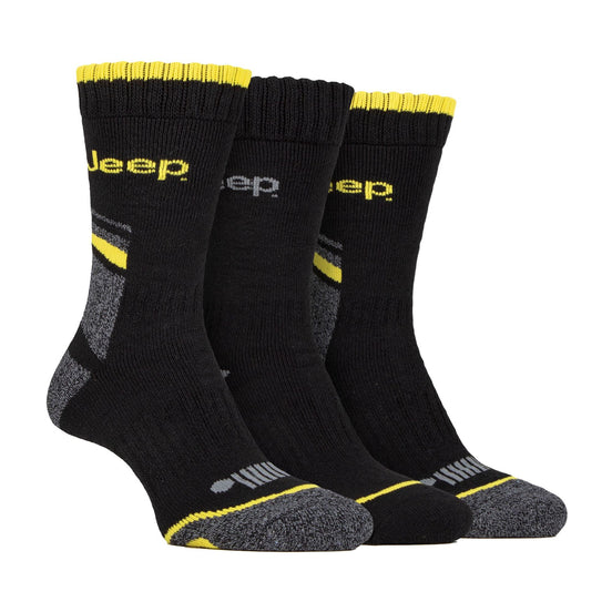 3 Pack Men's Heavy-Duty Work Boot Socks with Arch Support