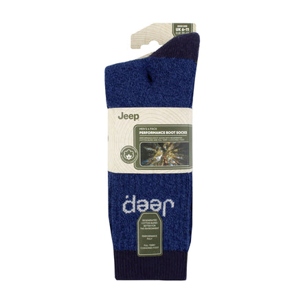 Men's 4 Pack Recycled Cotton Boot Socks | Thick Knit Full Cushioned Socks