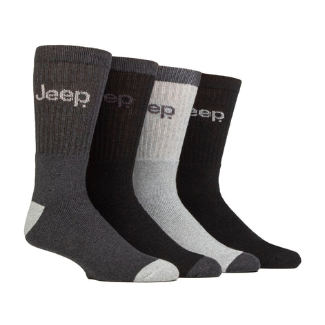 Men's 4 Pack Recycled Cotton Boot Socks | Thick Knit Full Cushioned Socks