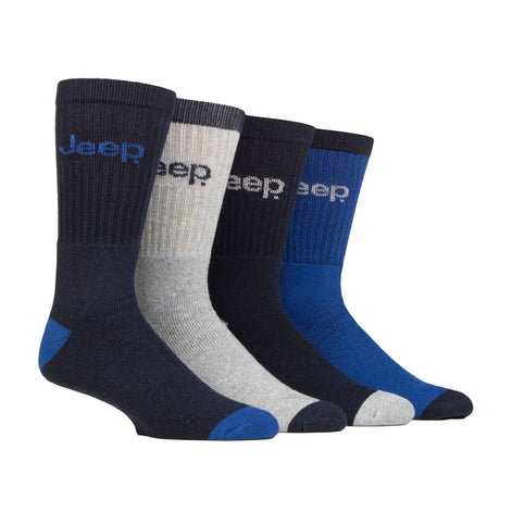 Men's 4 Pack Recycled Cotton Boot Socks | Thick Knit Full Cushioned Socks