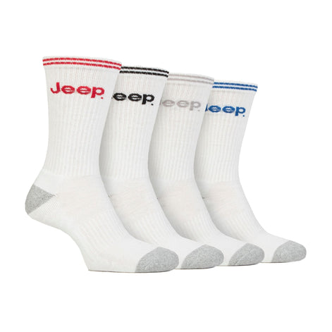 Men's Cushioned Crew Socks - 4 Pack Sport Running Socks
