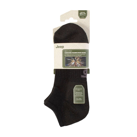 Men's Breathable Cushioned Low Cut Trainer Socks - Pack of 4