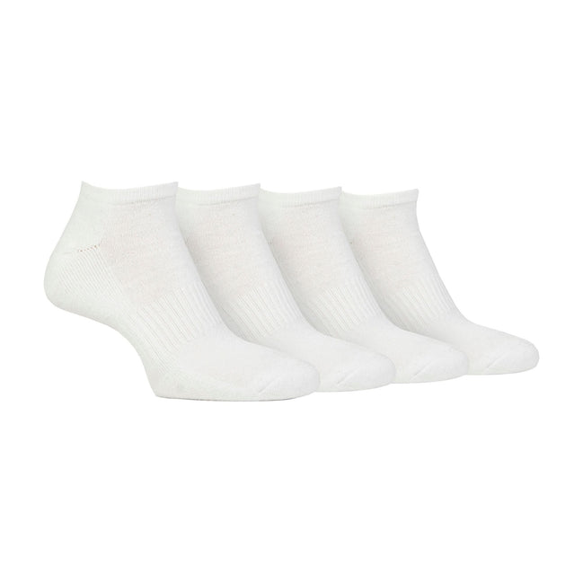 Men's Breathable Cushioned Low Cut Trainer Socks - Pack of 4
