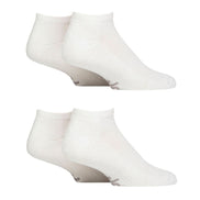Men's Breathable Cushioned Low Cut Trainer Socks - Pack of 4