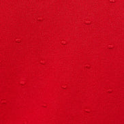 Louche Josephina Raindrops Textured Short Sleeve Collared Sweater Red