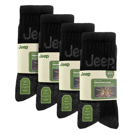 Mens Luxury Cushioned Cotton Hiking Socks (Multipack Options)
