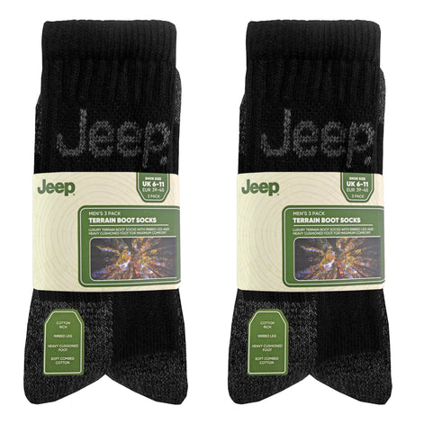 Mens Luxury Cushioned Cotton Hiking Socks (Multipack Options)
