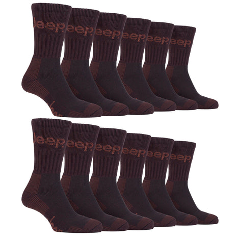 Mens Luxury Cushioned Cotton Hiking Socks (Multipack Options)