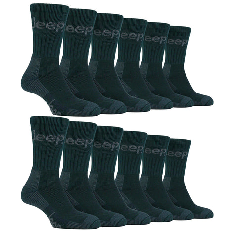 Mens Luxury Cushioned Cotton Hiking Socks (Multipack Options)