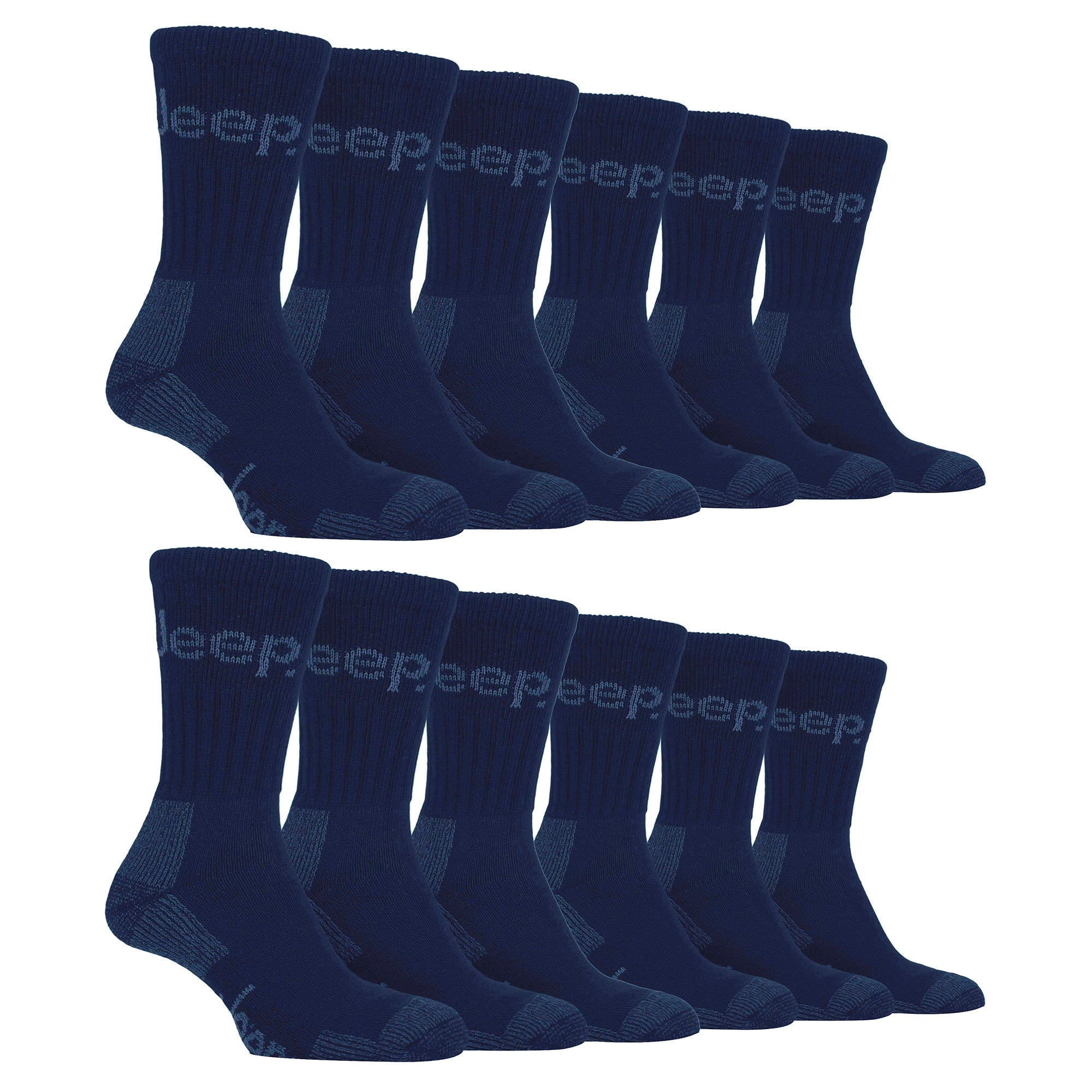 Mens Luxury Cushioned Cotton Hiking Socks (Multipack Options)
