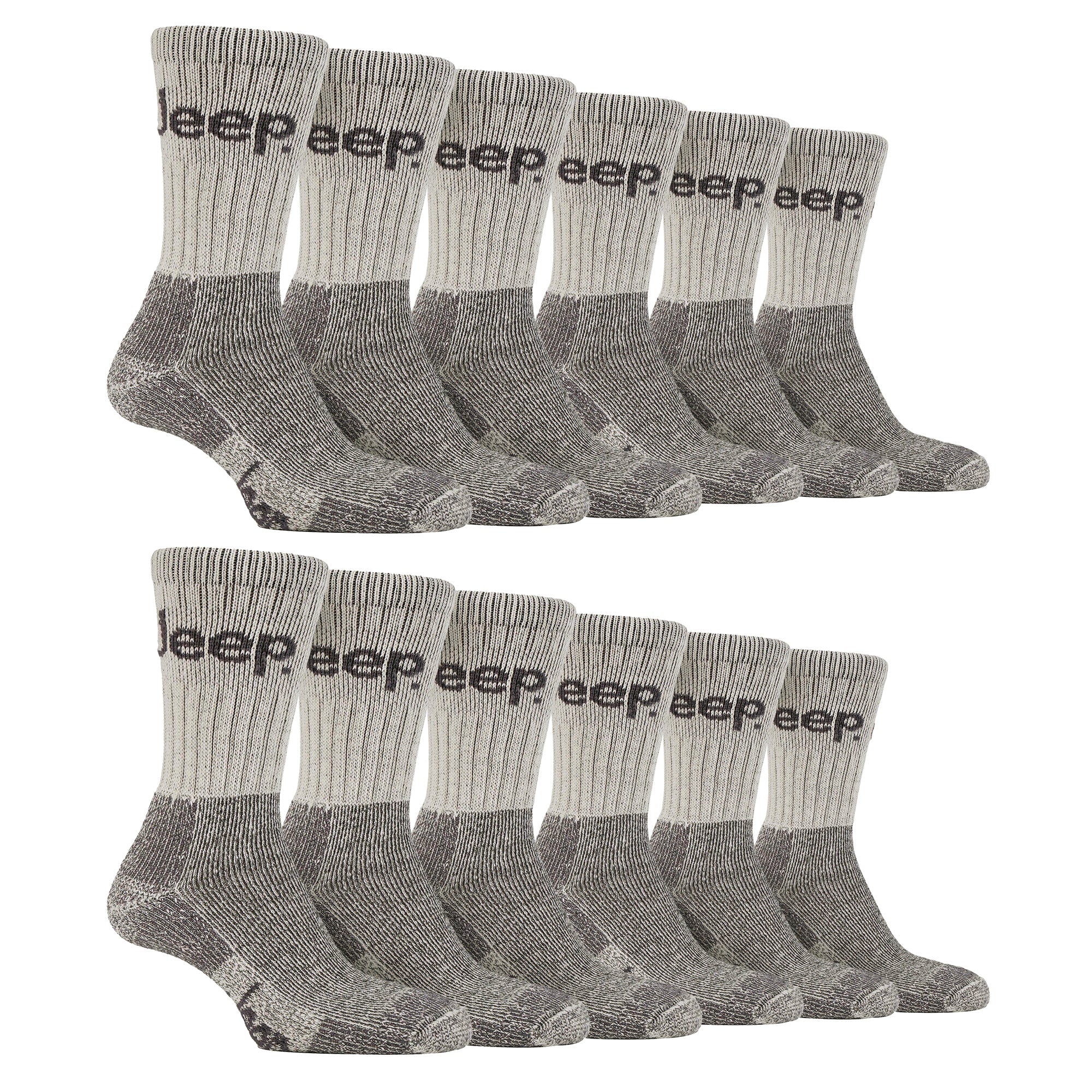Mens Luxury Cushioned Cotton Hiking Socks (Multipack Options)