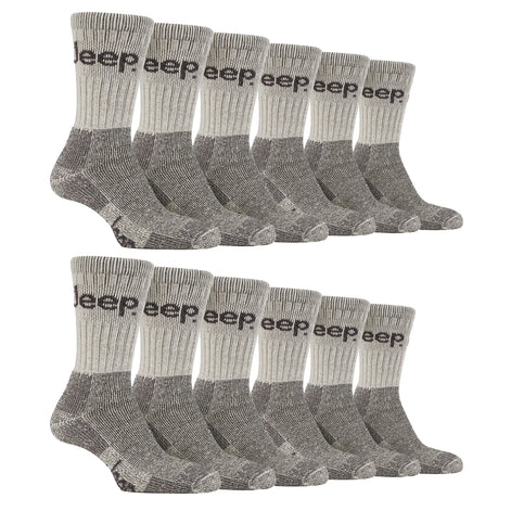 Mens Luxury Cushioned Cotton Hiking Socks (Multipack Options)