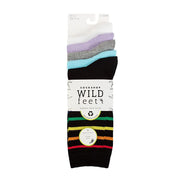 5 Pack Ladies Jacquard Patterned Crew Socks