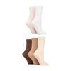 5 Pack Ladies Jacquard Patterned Crew Socks