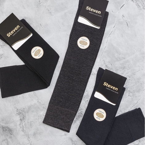 1 Pack Men's Knee High Long Merino Wool Socks for Winter
