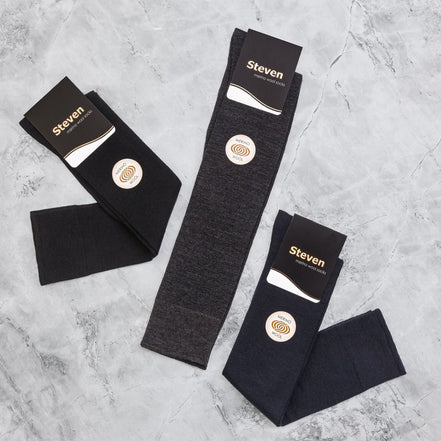 3 Pairs Mens Knee High Soft Breathable Merino Wool Socks