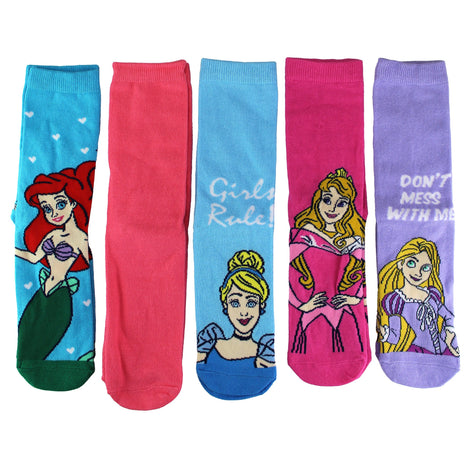 Ladies 5 Pack Princess Socks | Cute Funny Novelty Disney Socks | Disney Gifts