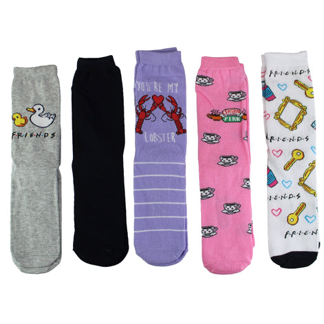 Ladies 5 Pairs of Funny Novelty Friends Socks | Gifts for Friendship Day