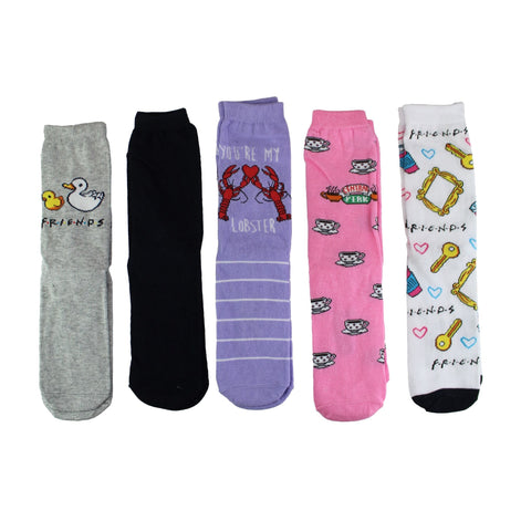 Ladies 5 Pairs of Funny Novelty Friends Socks | Gifts for Friendship Day