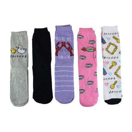 Ladies 5 Pairs of Funny Novelty Friends Socks | Gifts for Friendship Day