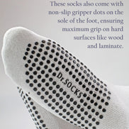 4 Pack Long Bamboo Diabetic Socks With Grips for Men and Women