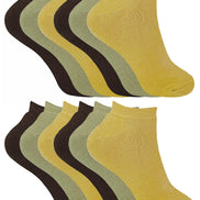 Ladies Cushioned Low Cut Ankle Thermal Trainer Socks (Multipack Options)