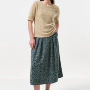 Laureen Eyelash Rib Short Sleeve Jumper - Beige