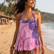 LILA Recycled Silk Wrap Beach Skirt/Mini Dress