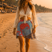 LILA Recycled Silk Wrap Beach Skirt/Mini Dress