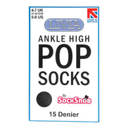 3 Pack Ladies Sheer 15 Denier Nylon Ankle High Pop Socks