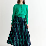 Lizea Tie Up Midi Skirt - Navy