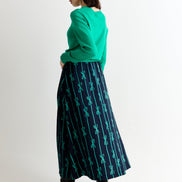 Lizea Tie Up Midi Skirt - Navy