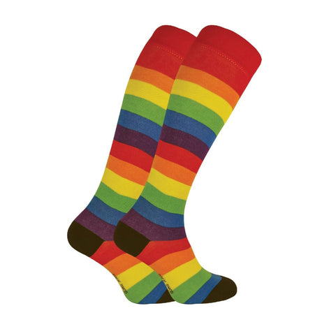 2 Pack Ladies Rainbow Knee High Bamboo Socks