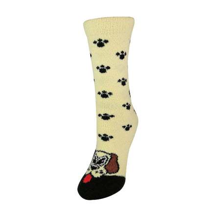 1 Pack Ladies Fluffy Animal Pattern Slipper Socks with Grips