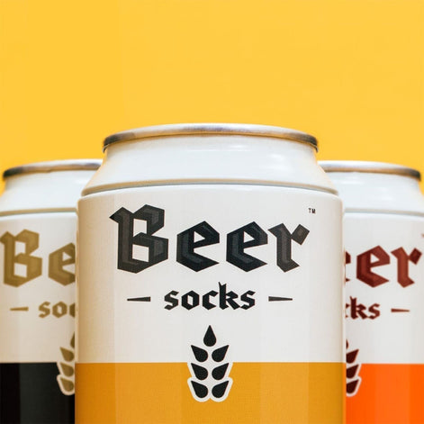 1 Pack Men's Beer Socks in a Can (Ale / Lager / Stout)