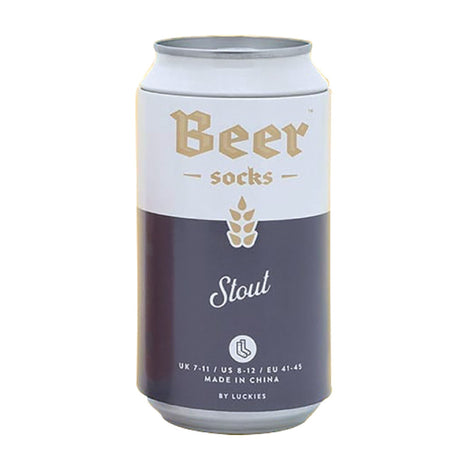 1 Pack Men's Beer Socks in a Can (Ale / Lager / Stout)