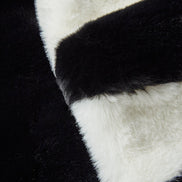 Lotan  Black and White Faux Fur Scarf
