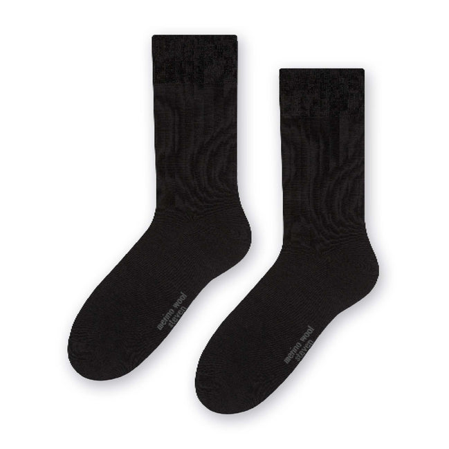 Mens Warm Soft Merino Wool Ribbed Dress Socks