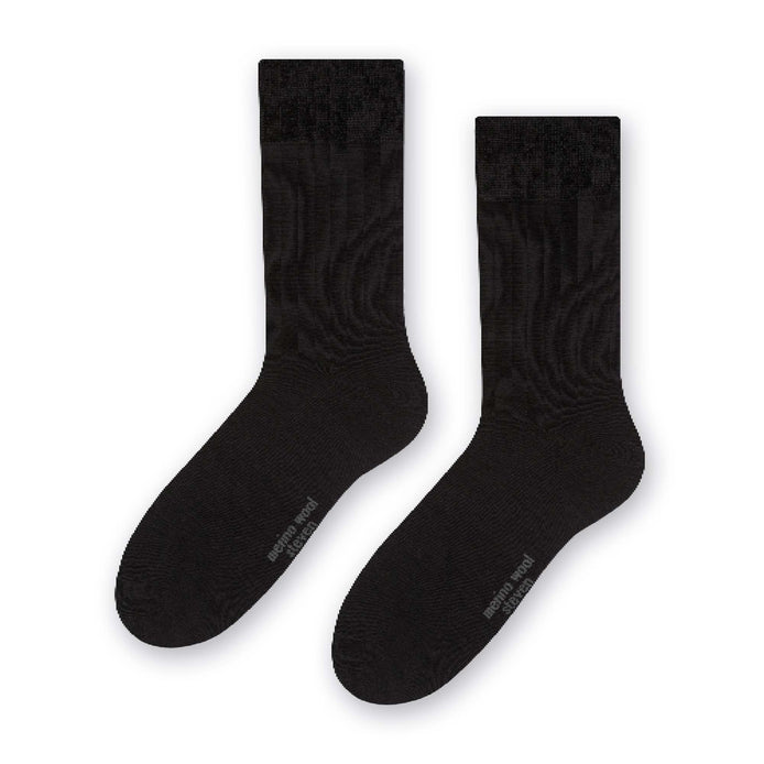 Mens Warm Soft Merino Wool Ribbed Dress Socks