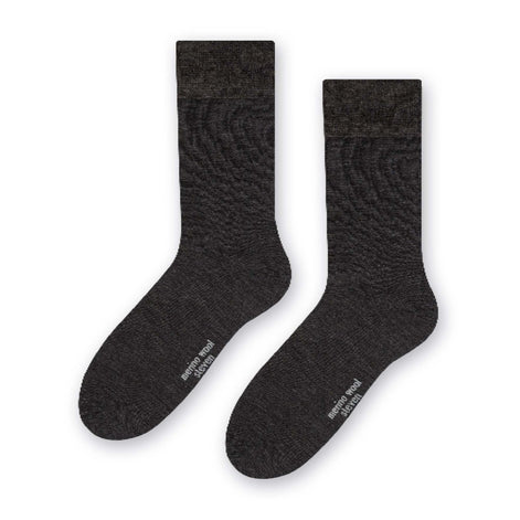 Mens Warm Soft Merino Wool Ribbed Dress Socks