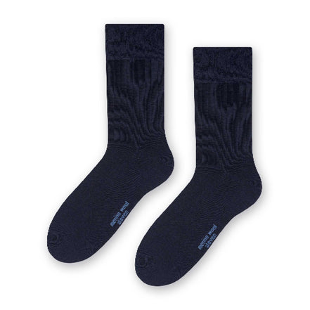 Mens Warm Soft Merino Wool Ribbed Dress Socks