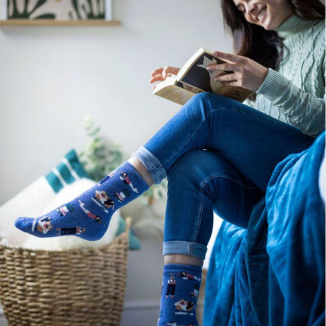 Ladies Hobby Activity Patterned Lightweight Thermal Lite Socks
