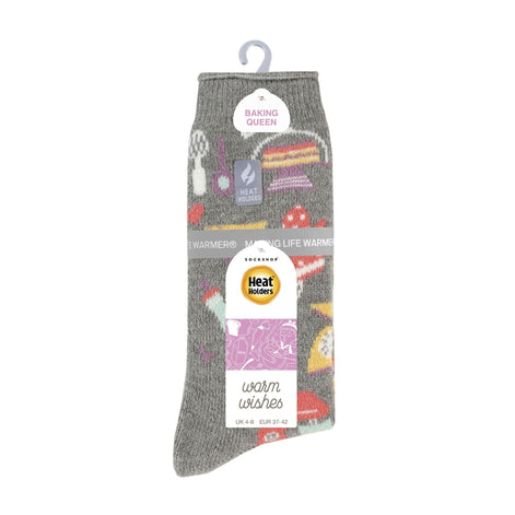 Ladies Hobby Activity Patterned Lightweight Thermal Lite Socks