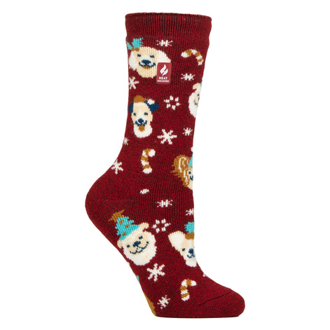Ladies Lite Thermal Christmas Novelty Patterned Socks