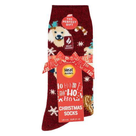 Ladies Lite Thermal Christmas Novelty Patterned Socks