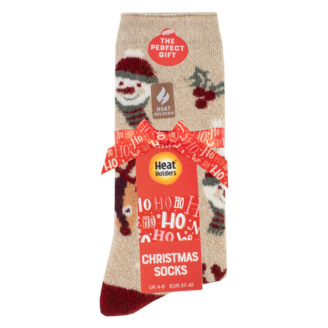 Ladies Lite Thermal Christmas Novelty Patterned Socks