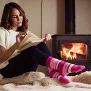 Ladies Thin Lightweight Patterned Casual Winter Warm Thermal Socks